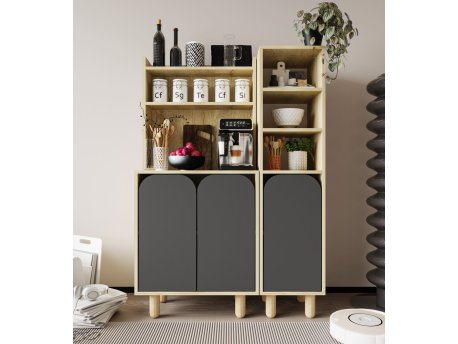 HANAH HOME Višenamenska polica Parma 3 Sapphire Hrast Anthracite