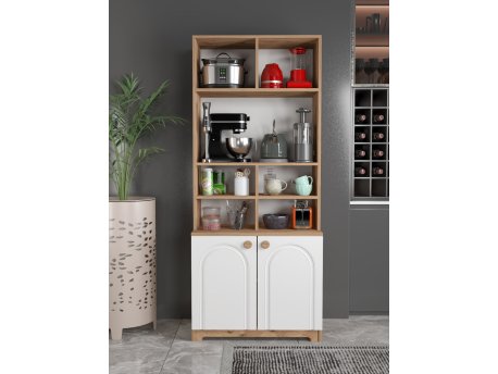 HANAH HOME Višenamenska Atlantic Pine Bela polica Lunora