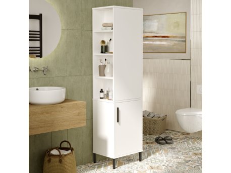 HANAH HOME Višenamenska samostojeća bela polica Vı1 W