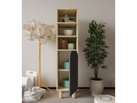 HANAH HOME Višenamenska samostojeća polica Parma 1 Sapphire Hrast Anthracite