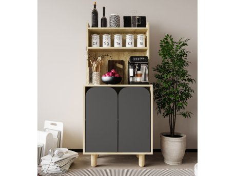 HANAH HOME Višenamenska samostojeća polica Parma 2 Sapphire Hrast Anthracite