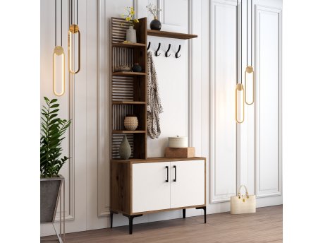 HANAH HOME Čiviluk Viyana D Walnut White