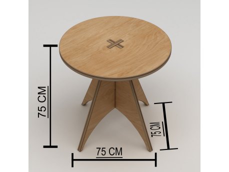 HANAH HOME Trpezarijski sto Prirodno drvo Arcus