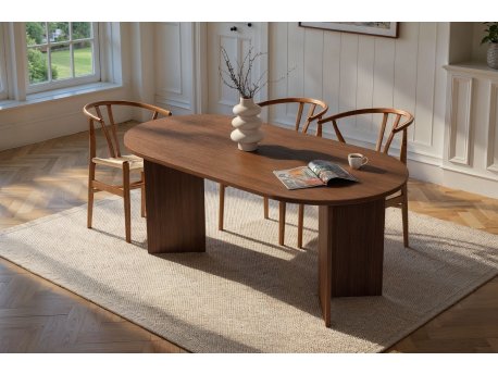 HANAH HOME Trpezarijski sto Sablin Walnut