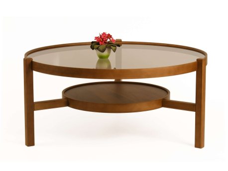 HANAH HOME Sto za kafu Flora Walnut