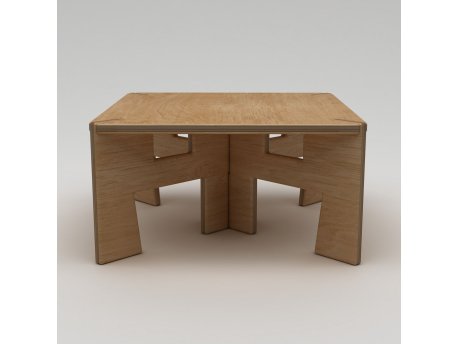 HANAH HOME Sto za kafu Prirodno drvo Tabula