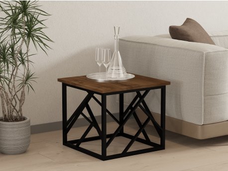 HANAH HOME Sto za kafu Woda Walnut Black