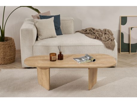 HANAH HOME Sto kafu Ovalis Hrast