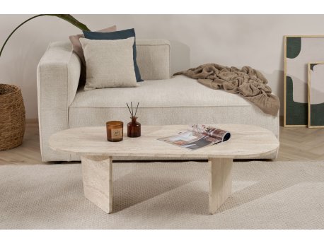HANAH HOME Sto za kafu Ovalis Travertine