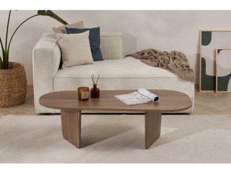 HANAH HOME Sto za kafu Ovalis Walnut