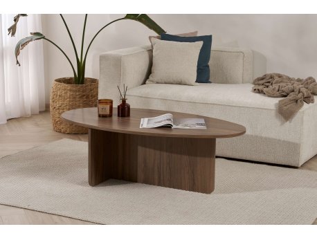 HANAH HOME Sto za kafu Orba Walnut