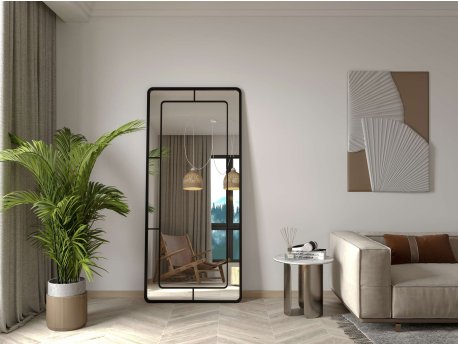 HANAH HOME Metalno Ogledalo Edgea Black