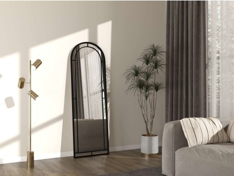 HANAH HOME Metalno ogledalo Luna Black