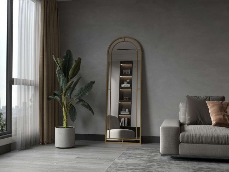 HANAH HOME Metalno ogledalo Luna Gold