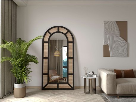 HANAH HOME Ogledalo Latice Black