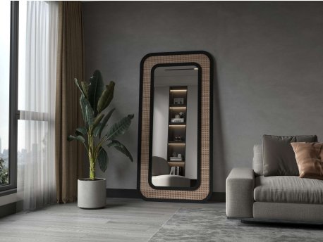 HANAH HOME Ogledalo Ova Black