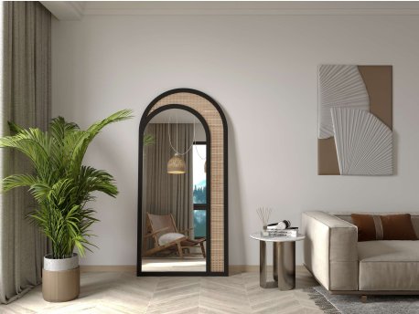 HANAH HOME Ogledalo Rafza Black