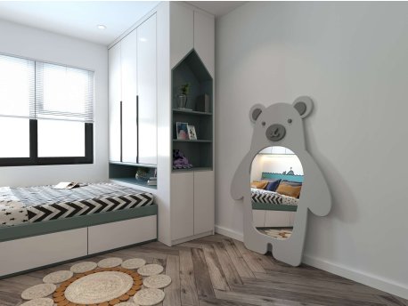HANAH HOME Ogledalo za decu Bear Grey