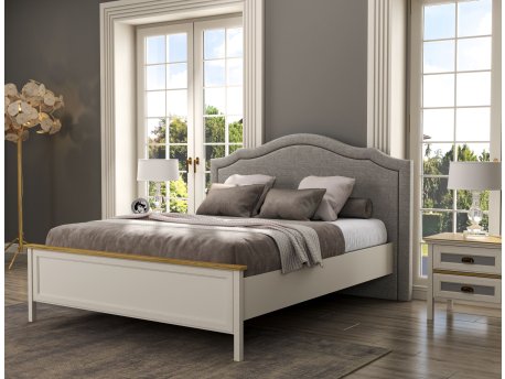 HANAH HOME Bračni krevet Krem Hrast Siva FRN 21019