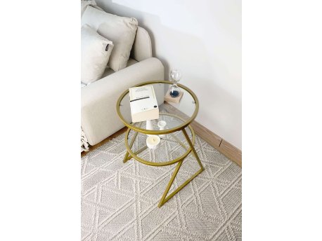 HANAH HOME Bočni sto Valencia Gold