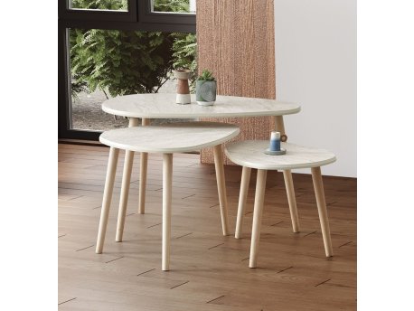 HANAH HOME Set za kafu Alvin Travertine