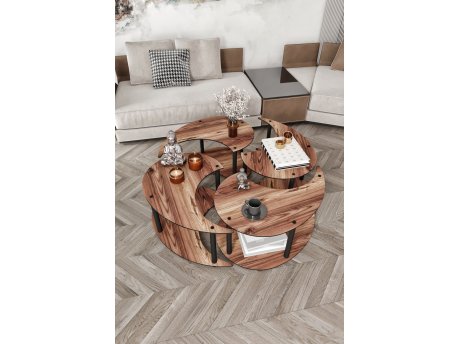 HANAH HOME Sto za kafu Yi Yang4L 70 Walnut