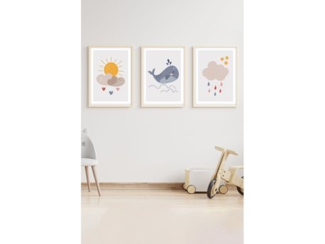 WALLXPERT Dekorativna slika iz 3 dela Huhu152 50 x 35