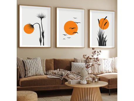 WALLXPERT Dekorativna slika iz 3 dela Huhu228 50 x 35