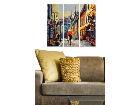 WALLXPERT Dekorativna slika iz 3 dela MDF674730685