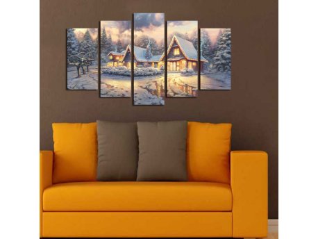 WALLXPERT Dekorativna slika iz 5 delova 5PMDFNOEL 1