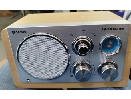 DENVER TR-63LW Lightwood AM/FM Radio OUTLET