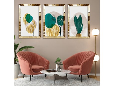 WALLXPERT Dekorativna slika iz 3 dela Huhu398 30 x 40