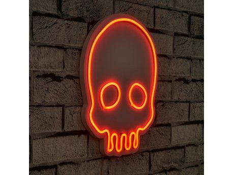 WALLXPERT Zidna LED dekoracija Skull Red