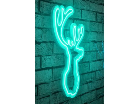 WALLXPERT Zidna LED dekoracija Deer Blue