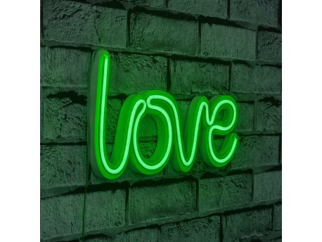 WALLXPERT Zidna LED dekoracija Love Green
