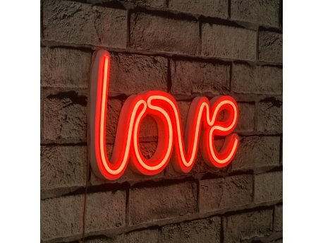 WALLXPERT Zidna LED dekoracija Love Red