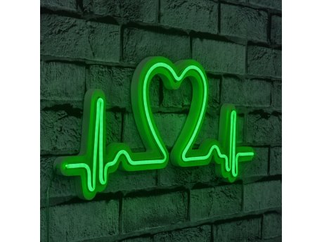WALLXPERT Zidna LED dekoracija Love Rhythm Green
