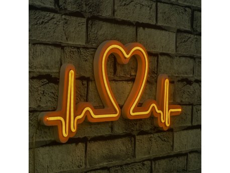 WALLXPERT Zidna LED dekoracija Love Rhythm Yellow