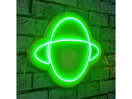 WALLXPERT Zidna LED dekoracija Saturn Green