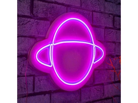 WALLXPERT Zidna LED dekoracija Saturn Pink