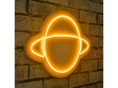 WALLXPERT Zidna LED dekoracija Saturn Yellow
