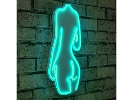 WALLXPERT Zidna LED dekoracija Sexy Woman Blue