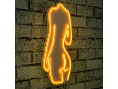 WALLXPERT Zidna LED dekoracija Sexy Woman Yellow