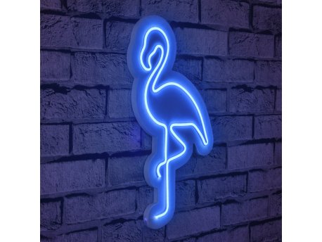 WALLXPERT Zidna LED dekoracija Flamingo Blue
