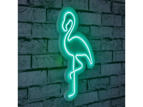 WALLXPERT Zidna LED dekoracija Flamingo Green