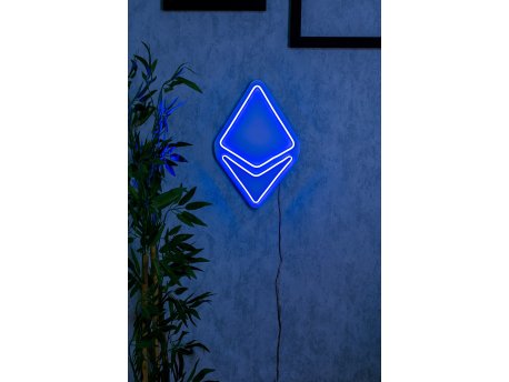 WALLXPERT Zidna LED dekoracija Ethereum Sign Blue