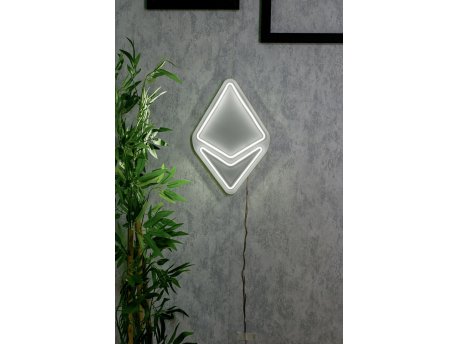 WALLXPERT Zidna LED dekoracija Ethereum Sign White