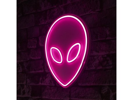 WALLXPERT Zidna LED dekoracija Alien Pink