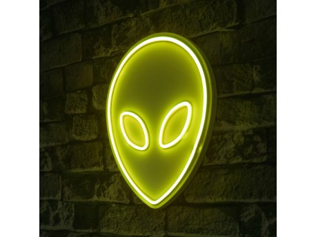 WALLXPERT Zidna LED dekoracija Alien Yellow