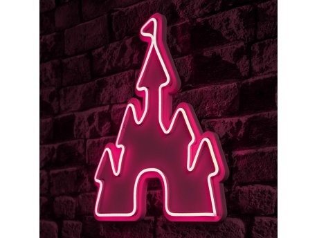 WALLXPERT Zidna LED dekoracija Castle Pink